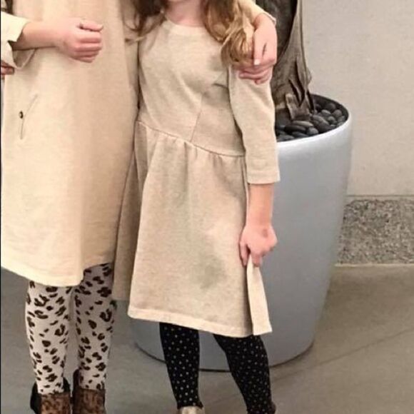 (5/$25) Crazy 8 Gold Shimmer Fleece Dress - Picture 1 of 4